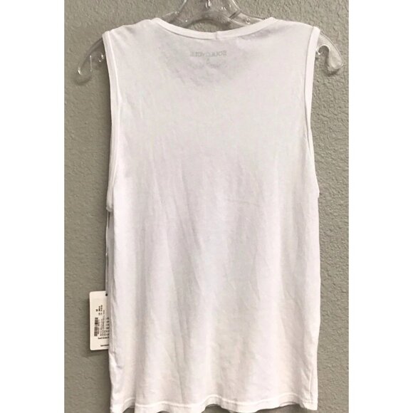 SOULCYCLE Lauren Moshi Tank Top White Ashlin Leopard Skull NWT Size Medium $88 - Picture 4 of 10